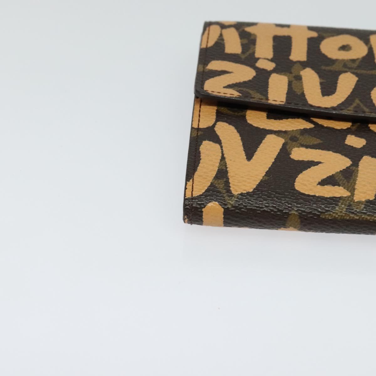 LOUIS VUITTON Monogram Graffiti Porte Monnaie Credit Wallet M92190 Auth MY097V