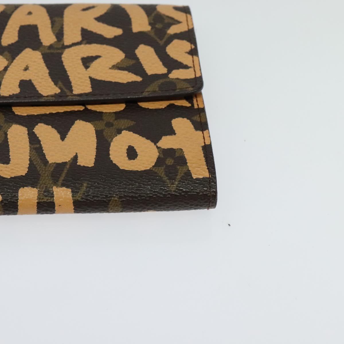 LOUIS VUITTON Monogram Graffiti Porte Monnaie Credit Wallet M92190 Auth MY097V