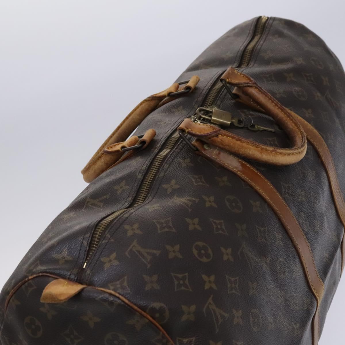 LOUIS VUITTON Monogram Keepall 55 Boston Bag M41424 LV Auth MY147