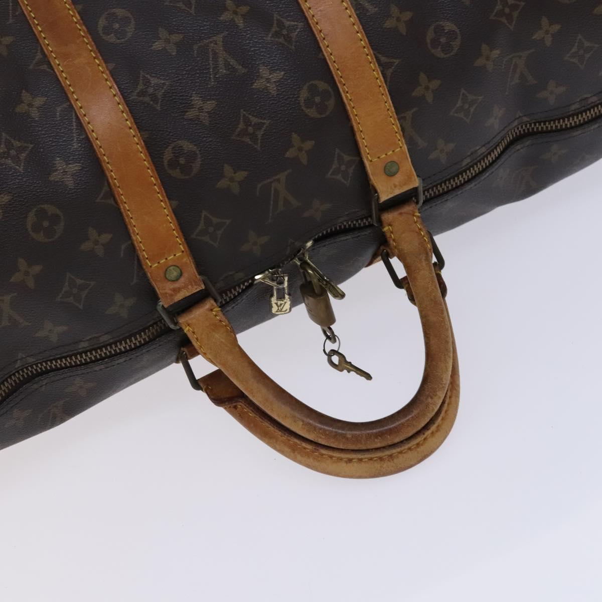 LOUIS VUITTON Monogram Keepall 55 Boston Bag M41424 LV Auth MY147