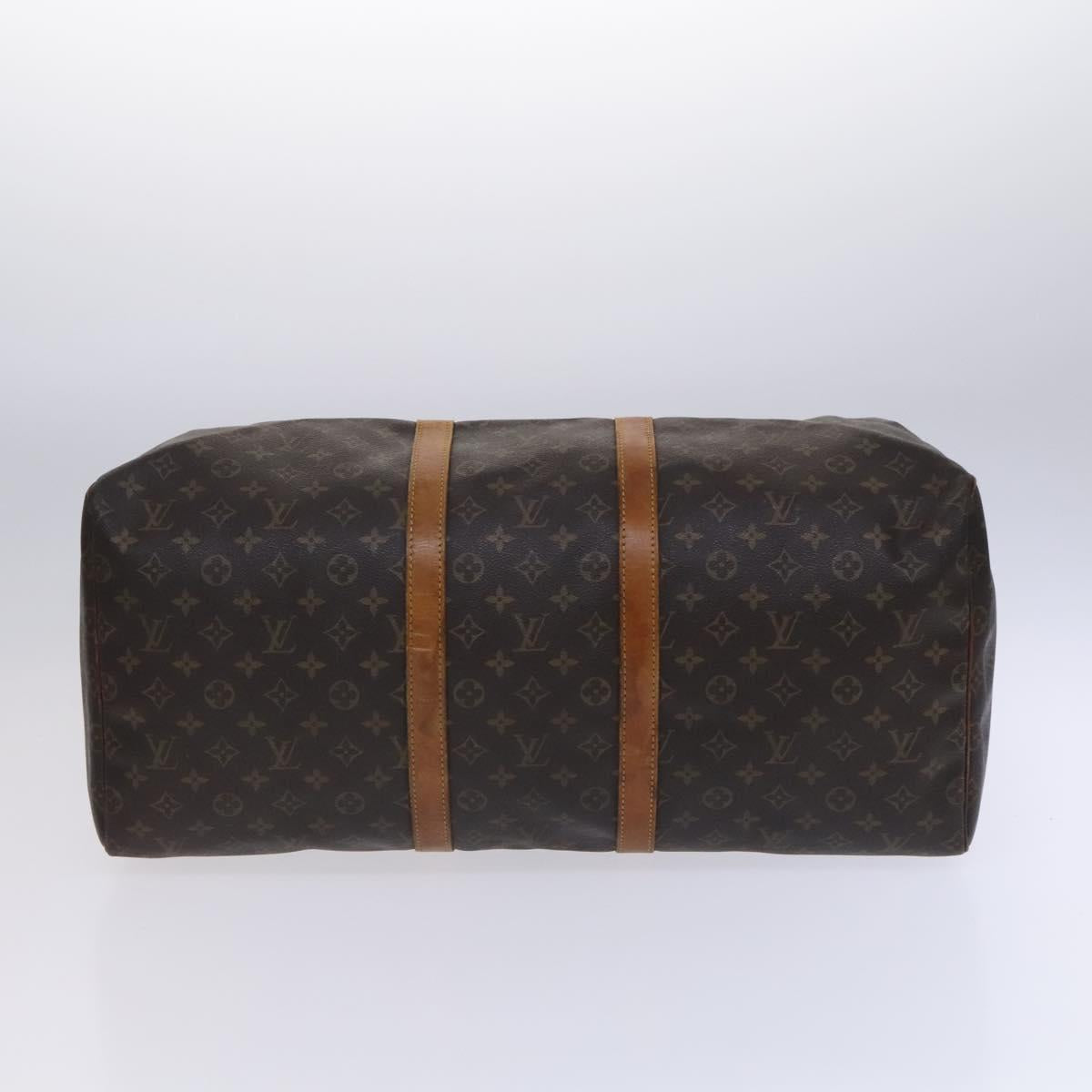 LOUIS VUITTON Monogram Keepall 55 Boston Bag M41424 LV Auth MY147