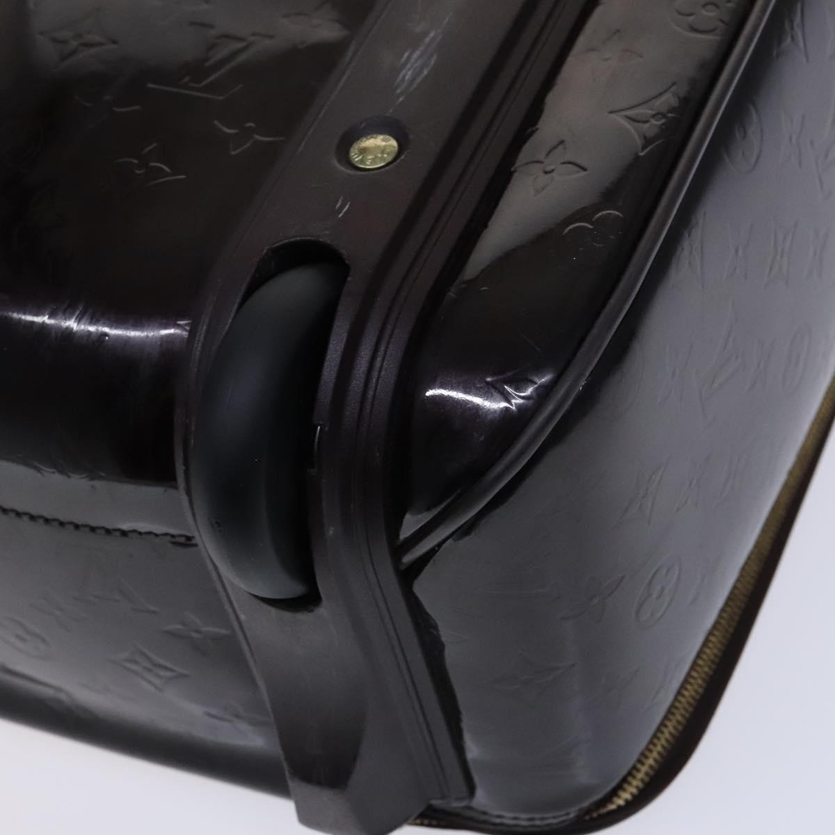 LOUIS VUITTON Monogram Vernis Pegas 45 Suitcase Amarante M91277 LV Auth MY187