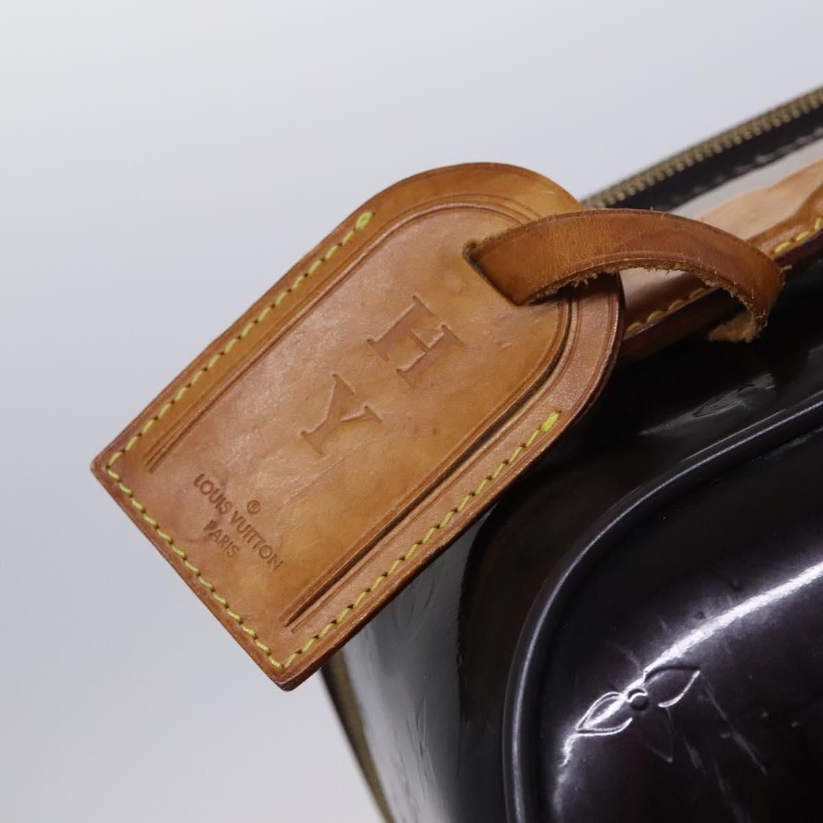 LOUIS VUITTON Monogram Vernis Pegas 45 Suitcase Amarante M91277 LV Auth MY187