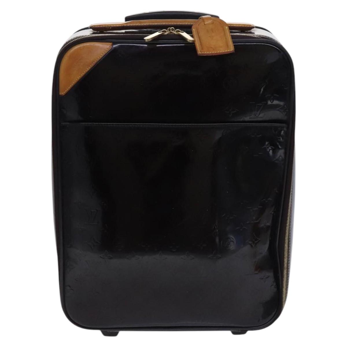 LOUIS VUITTON Monogram Vernis Pegas 45 Suitcase Amarante M91277 LV Auth MY187