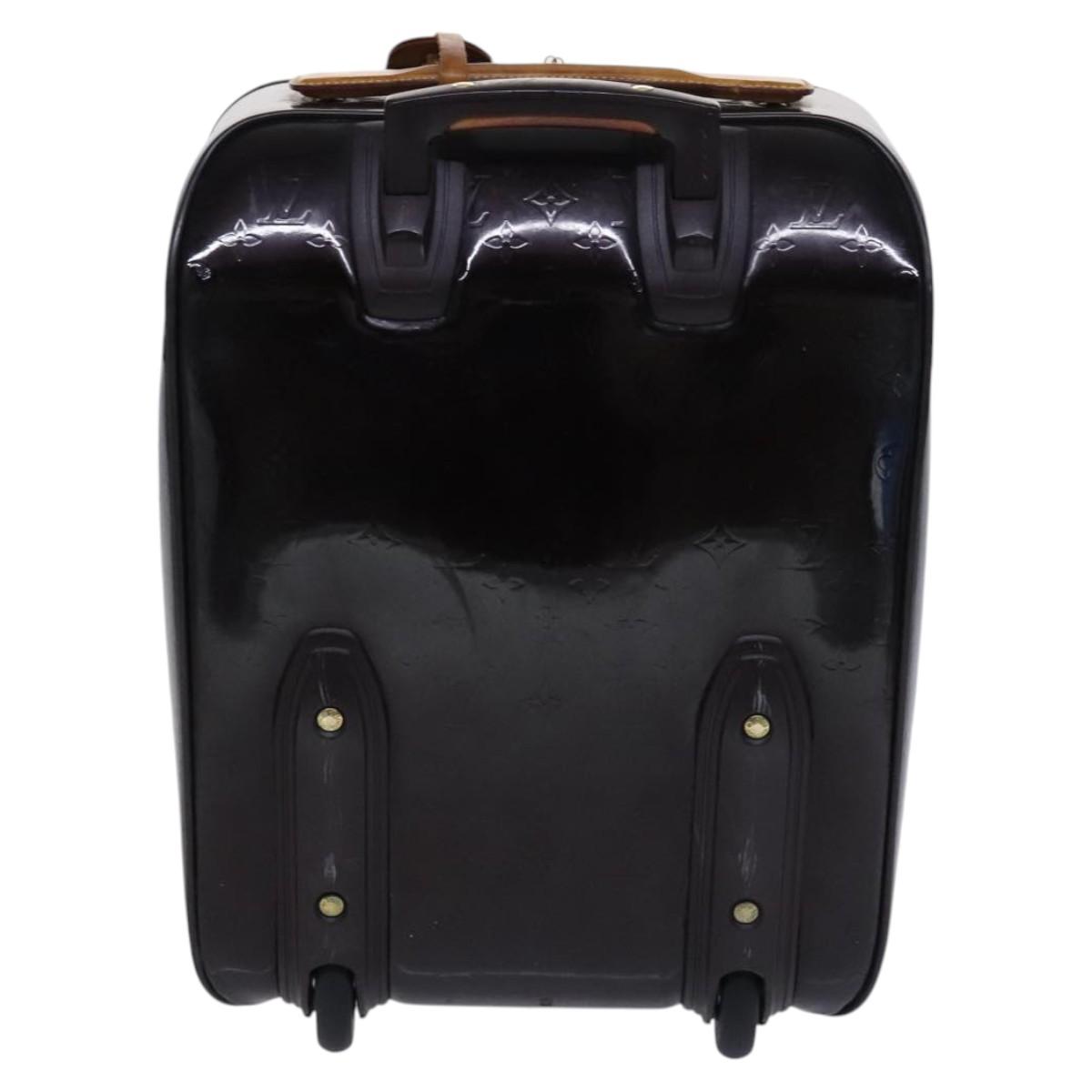 LOUIS VUITTON Monogram Vernis Pegas 45 Suitcase Amarante M91277 LV Auth MY187