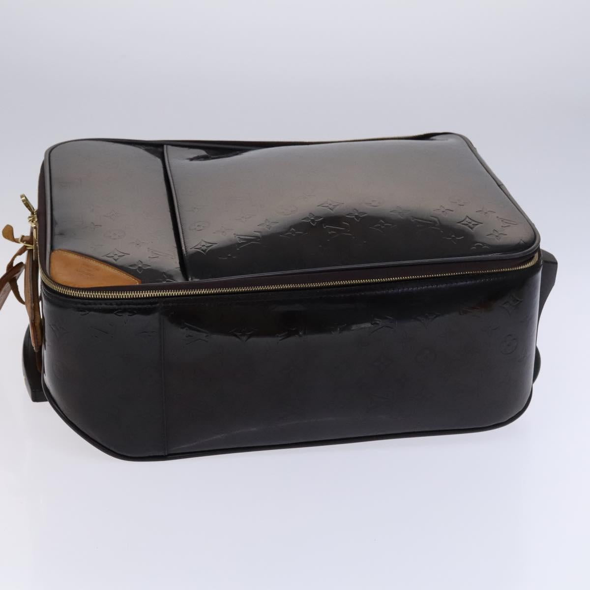 LOUIS VUITTON Monogram Vernis Pegas 45 Suitcase Amarante M91277 LV Auth MY187