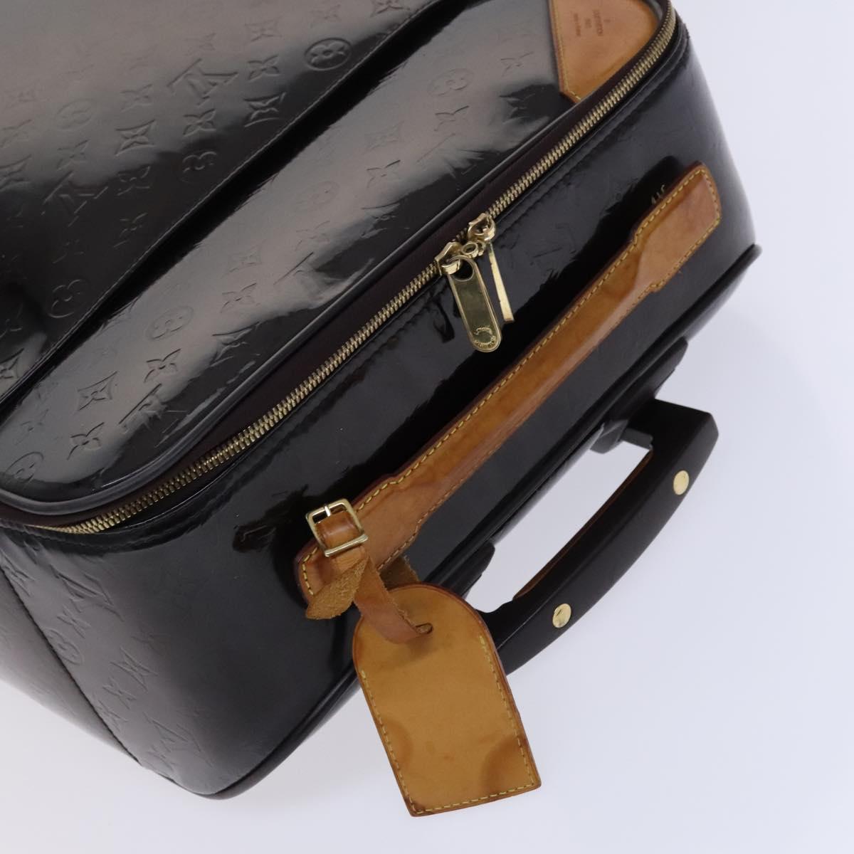 LOUIS VUITTON Monogram Vernis Pegas 45 Suitcase Amarante M91277 LV Auth MY187