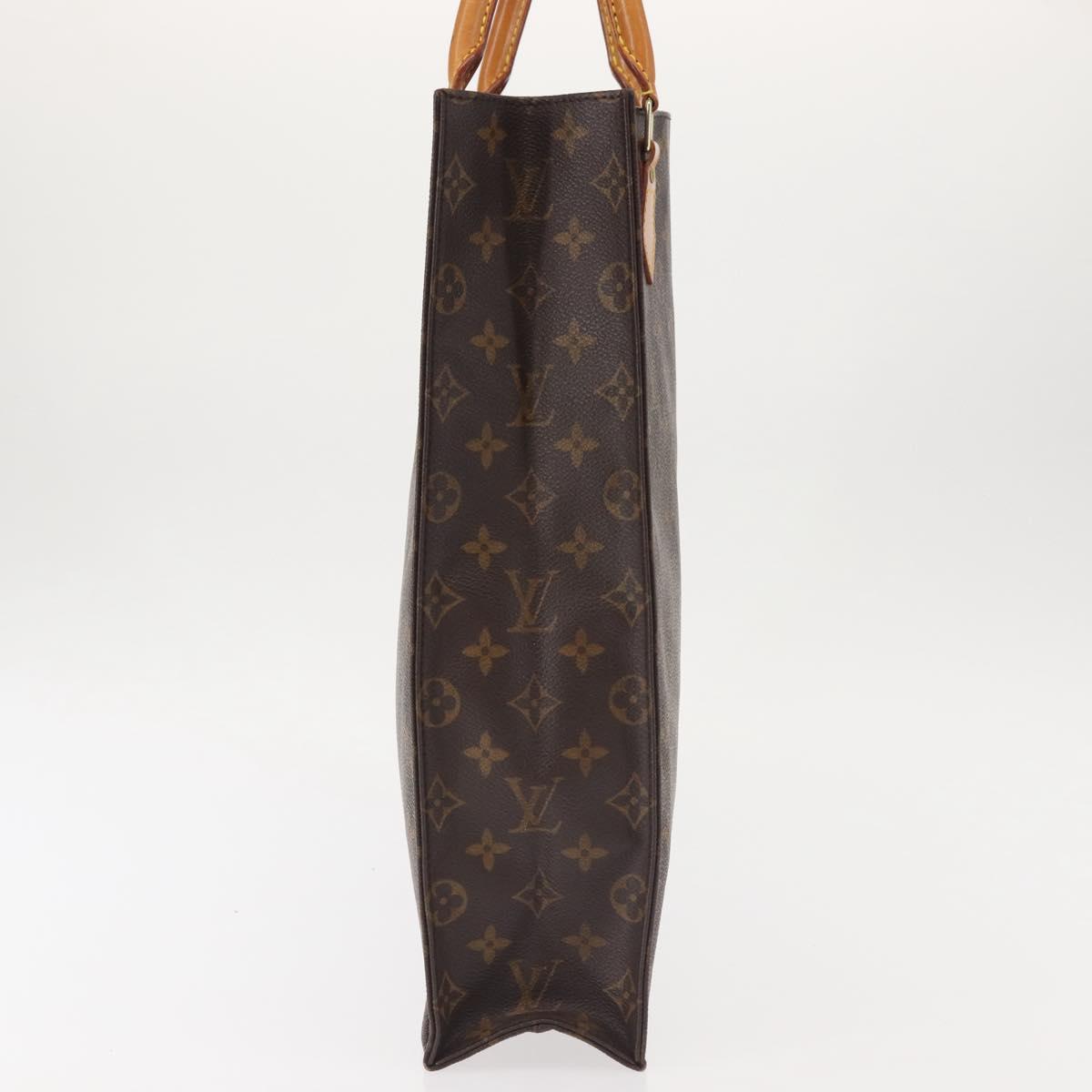 LOUIS VUITTON Monogram Sac Plat Hand Bag M51140 LV Auth MY201