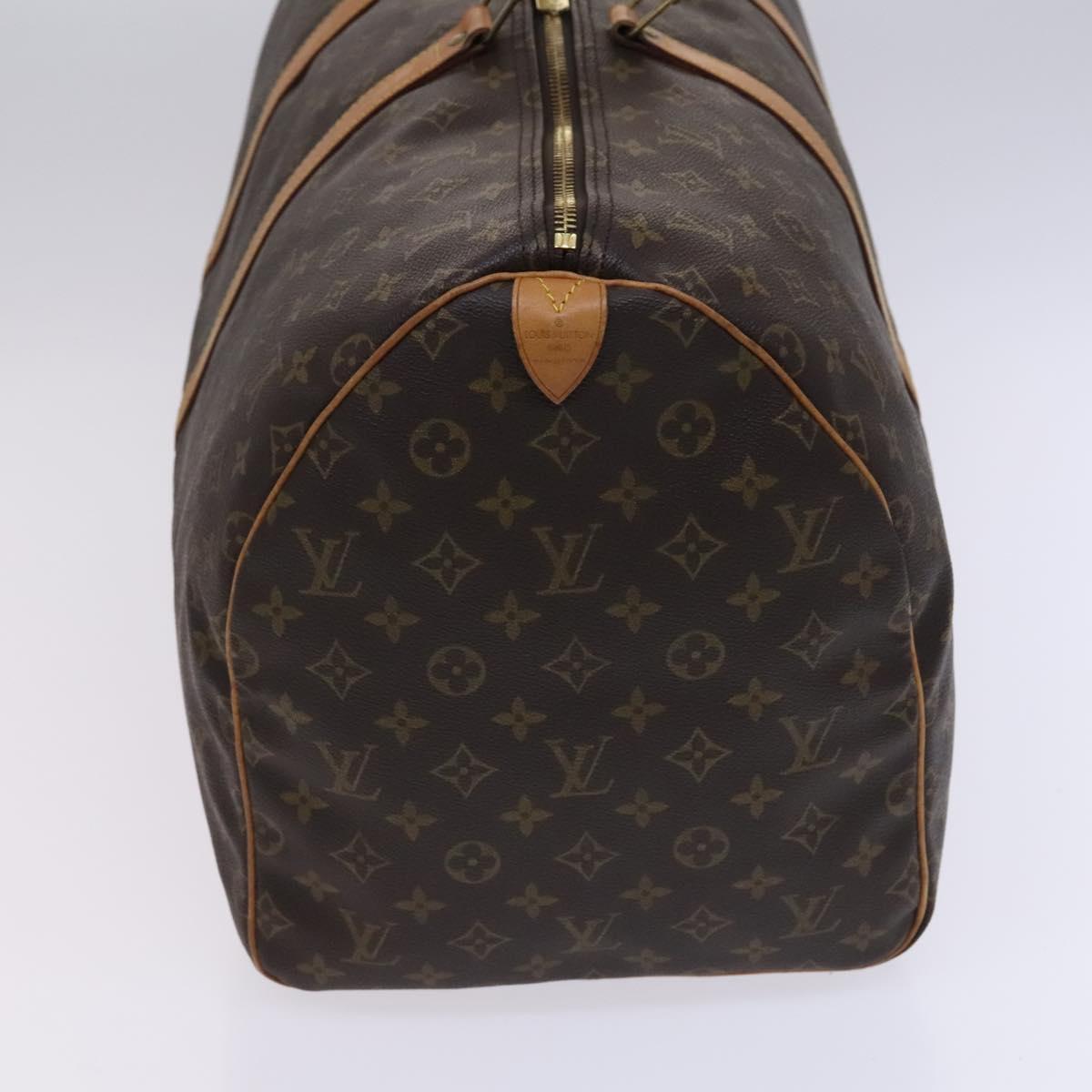 LOUIS VUITTON Monogram Keepall 55 Boston Bag M41424 LV Auth MY203