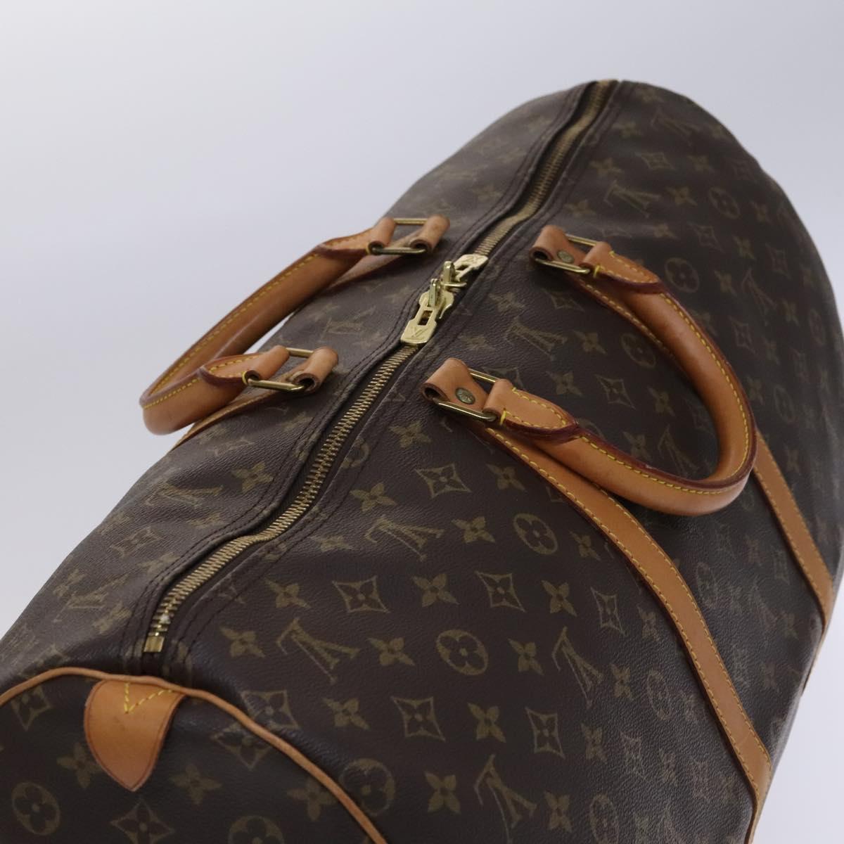 LOUIS VUITTON Monogram Keepall 55 Boston Bag M41424 LV Auth MY203