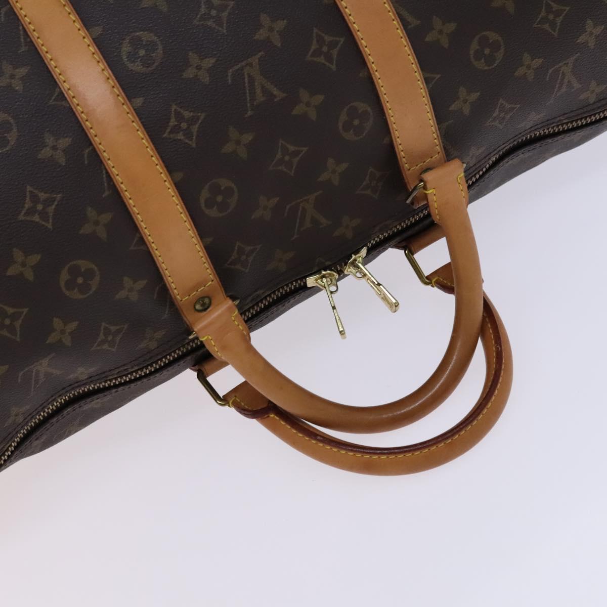 LOUIS VUITTON Monogram Keepall 55 Boston Bag M41424 LV Auth MY203