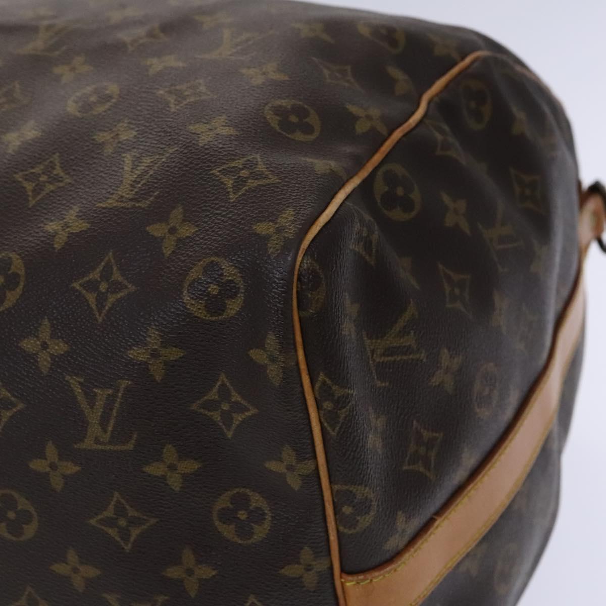 LOUIS VUITTON Monogram Keepall Bandouliere 60 Boston Bag M41412 LV Auth MY220