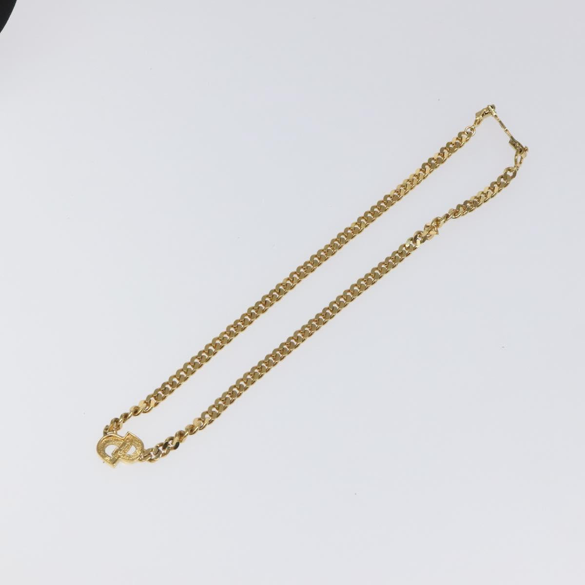 Christian Dior Necklace metal Gold Auth MY248