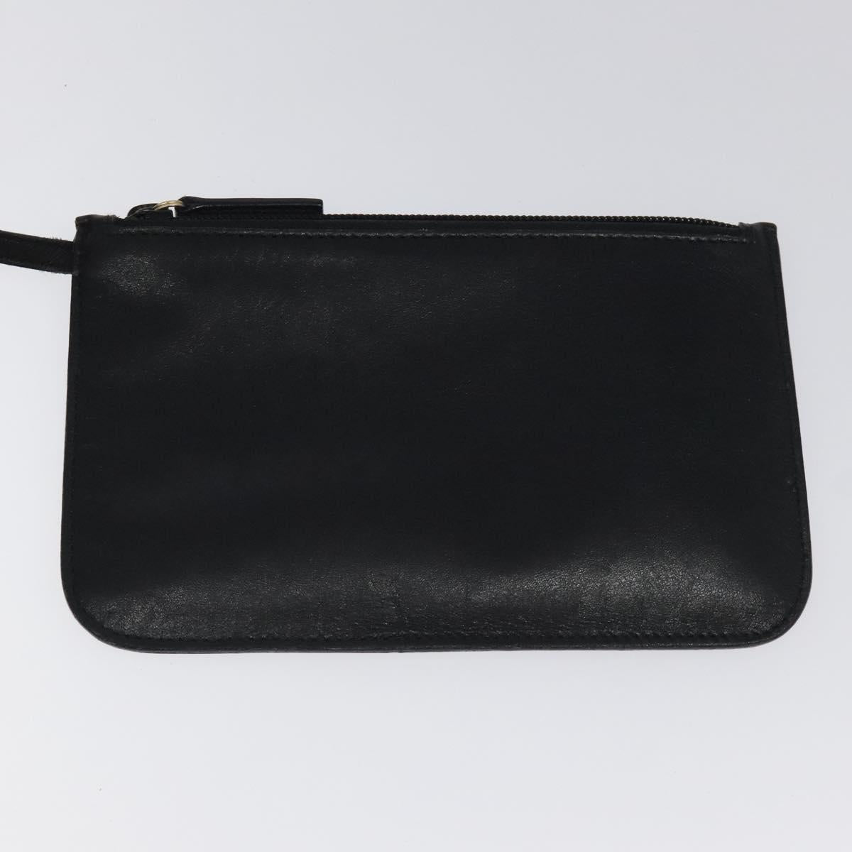 GUCCI Bamboo Shoulder Bag Leather Black 001 1013 1881 Auth MY253