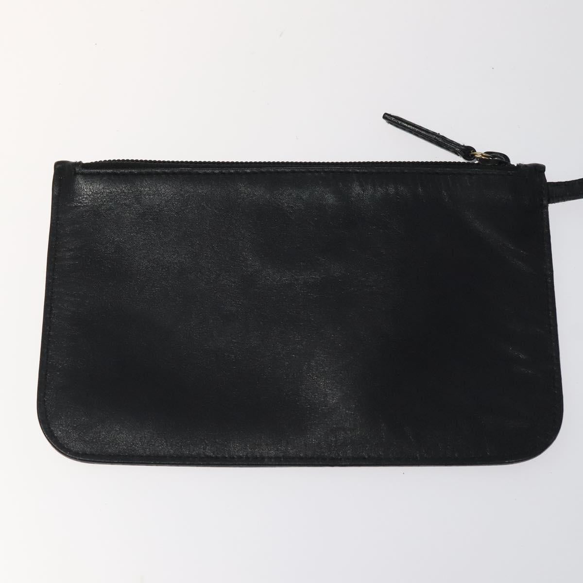GUCCI Bamboo Shoulder Bag Leather Black 001 1013 1881 Auth MY253
