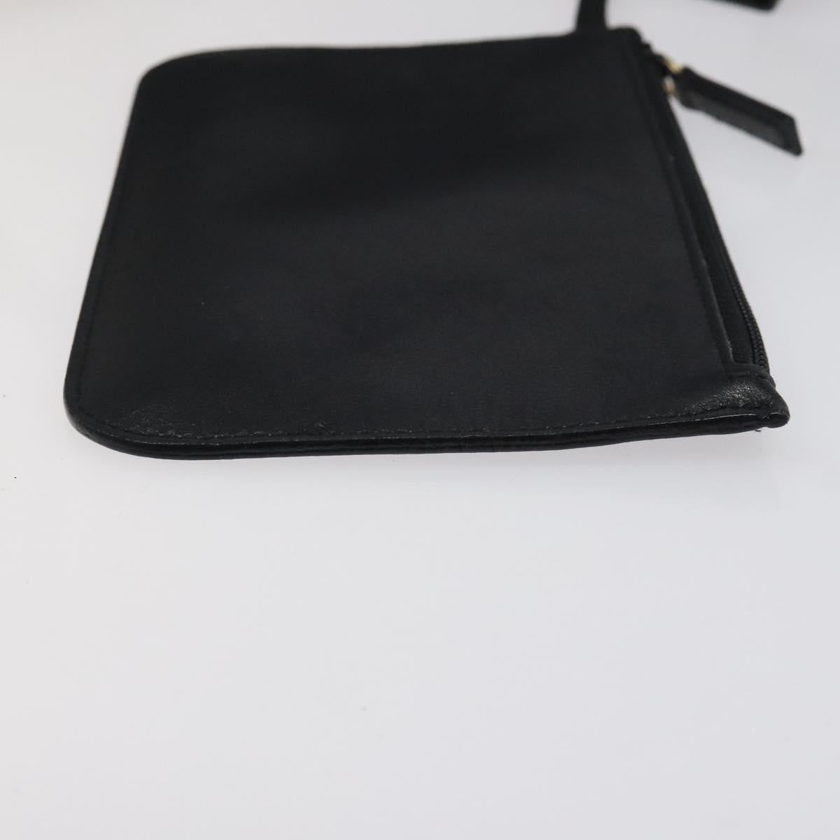 GUCCI Bamboo Shoulder Bag Leather Black 001 1013 1881 Auth MY253