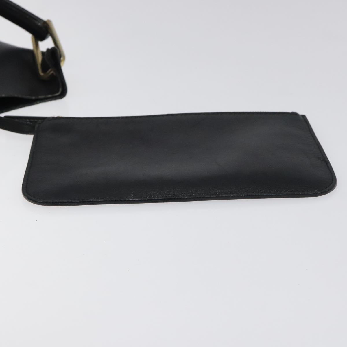 GUCCI Bamboo Shoulder Bag Leather Black 001 1013 1881 Auth MY253