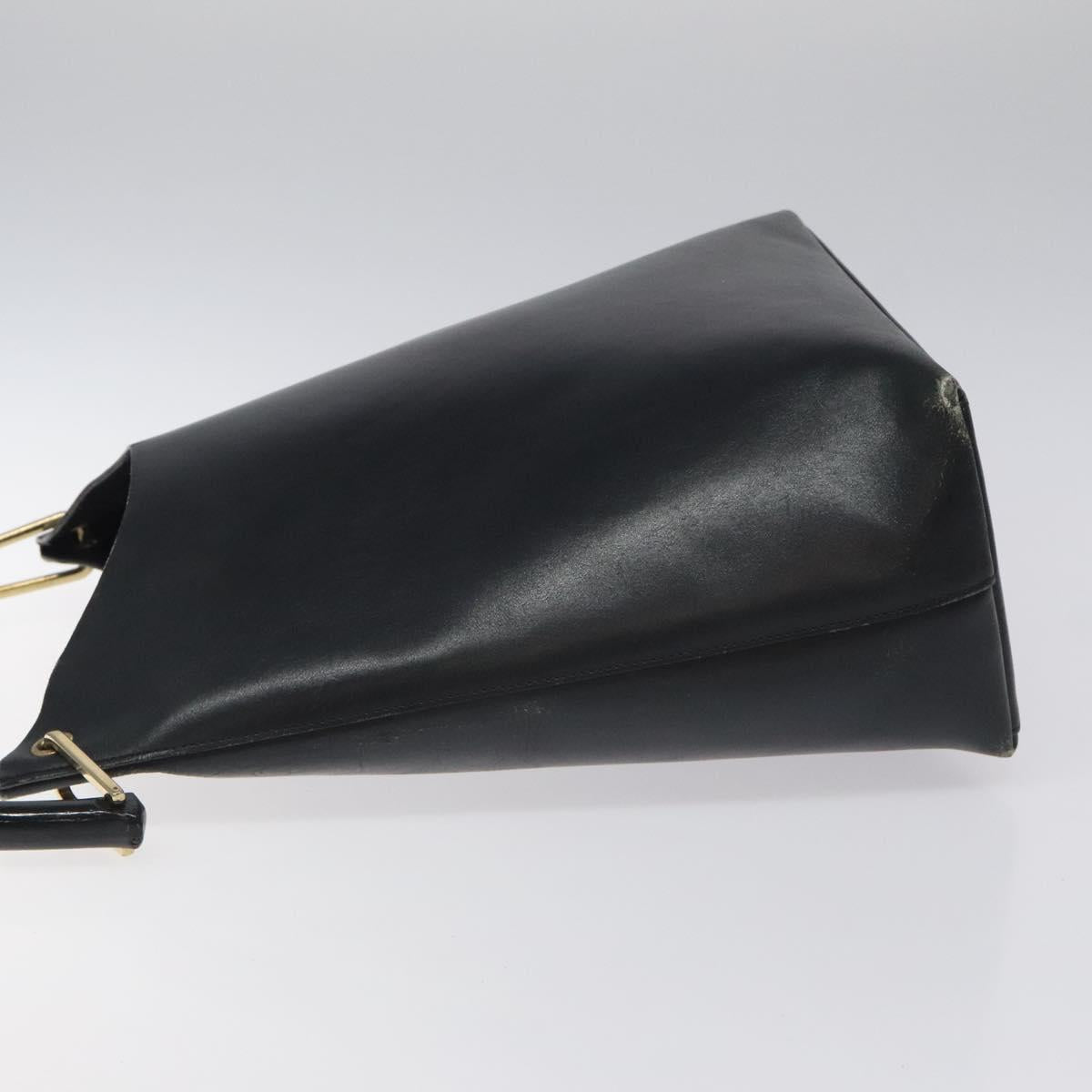 GUCCI Bamboo Shoulder Bag Leather Black 001 1013 1881 Auth MY253