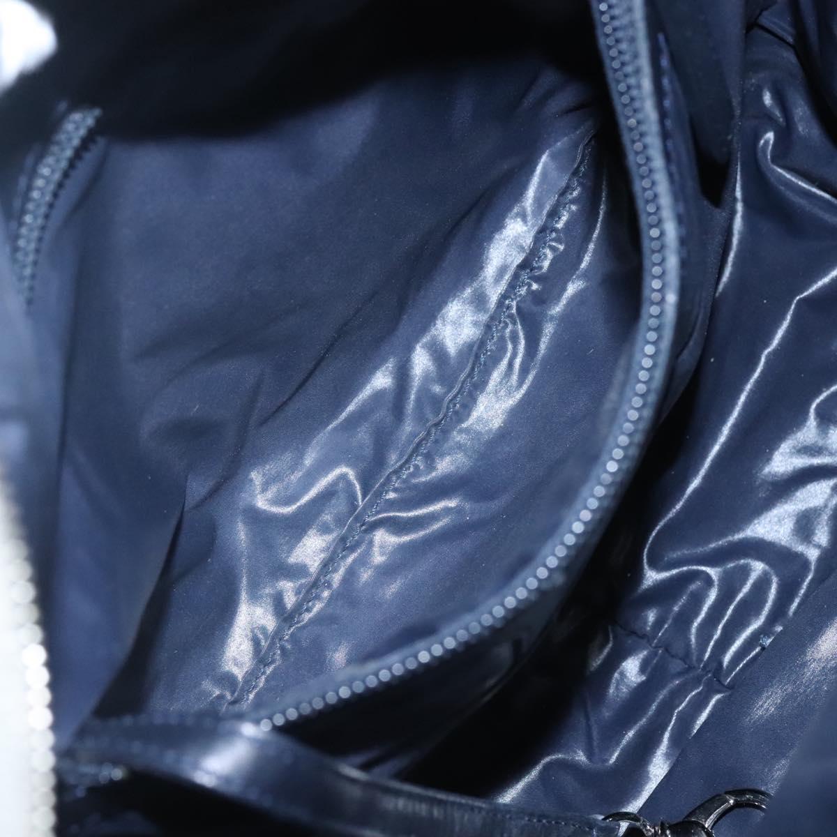 CHANEL Cococoon Shoulder Bag Coated Canvas Silver CC Auth MY256