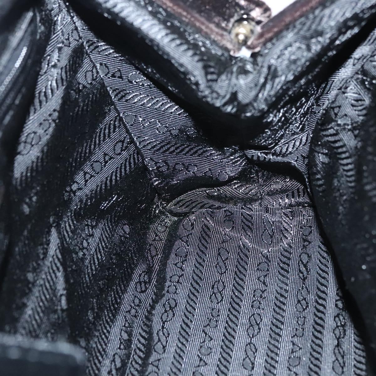 PRADA Hand Bag Velor Dark Brown Auth MY263