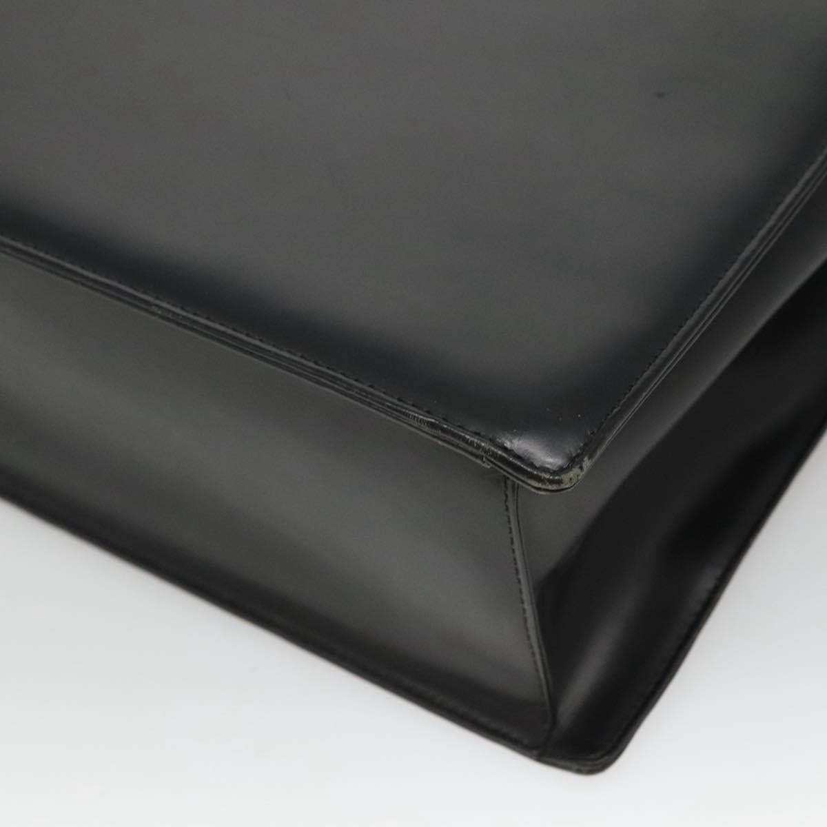 BURBERRY Shoulder Bag Leather Black Auth MY280