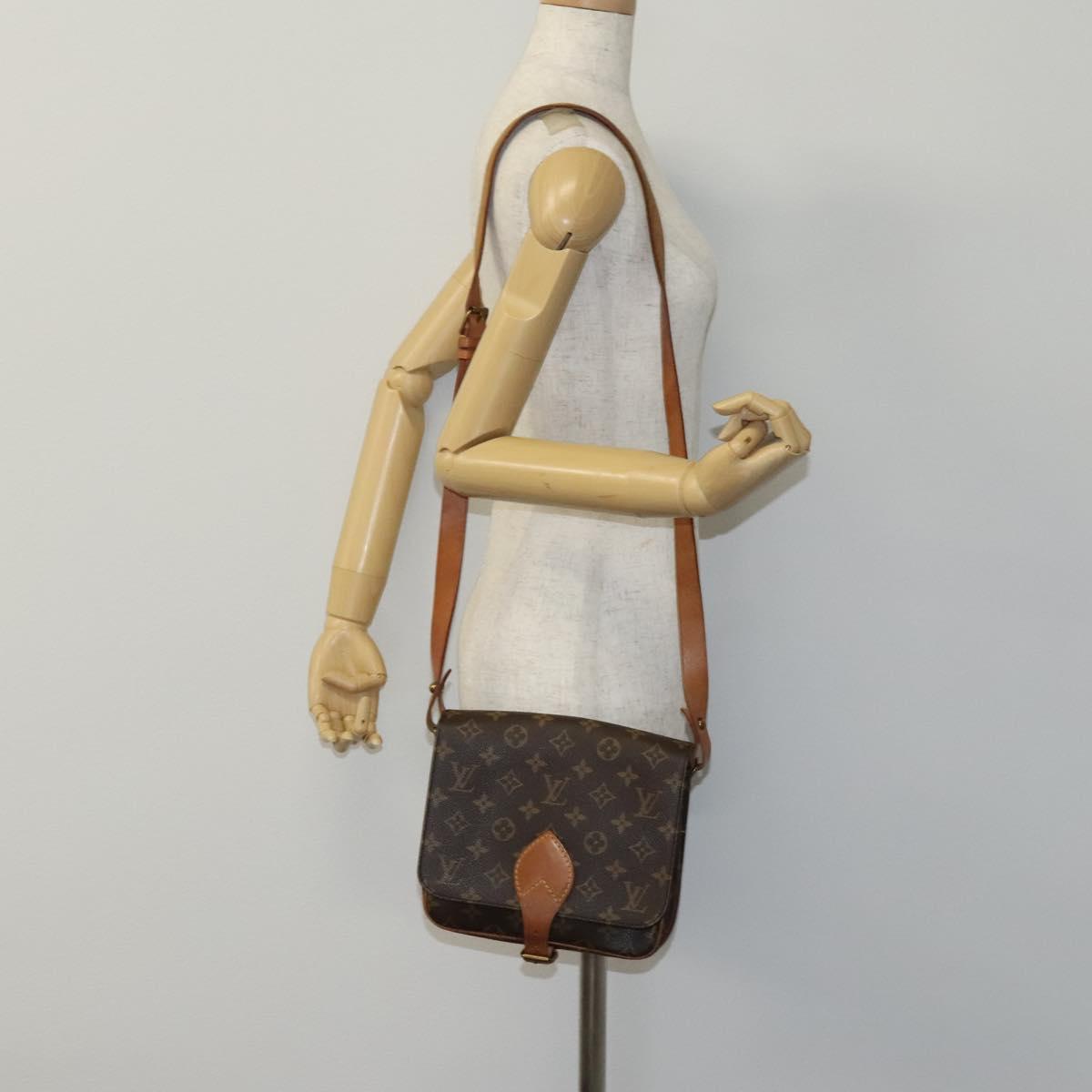 LOUIS VUITTON Monogram Cartouchiere MM Shoulder Bag M51253 LV Auth MY282