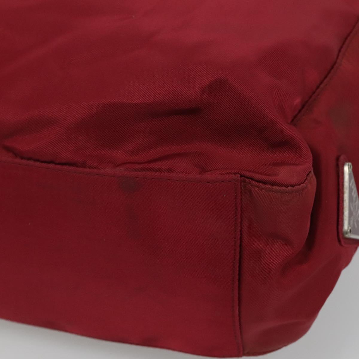 PRADA Tote Bag Nylon Red Auth MY293
