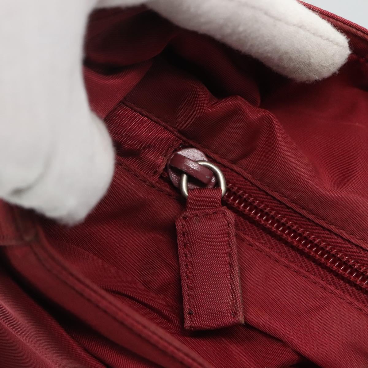 PRADA Tote Bag Nylon Red Auth MY293