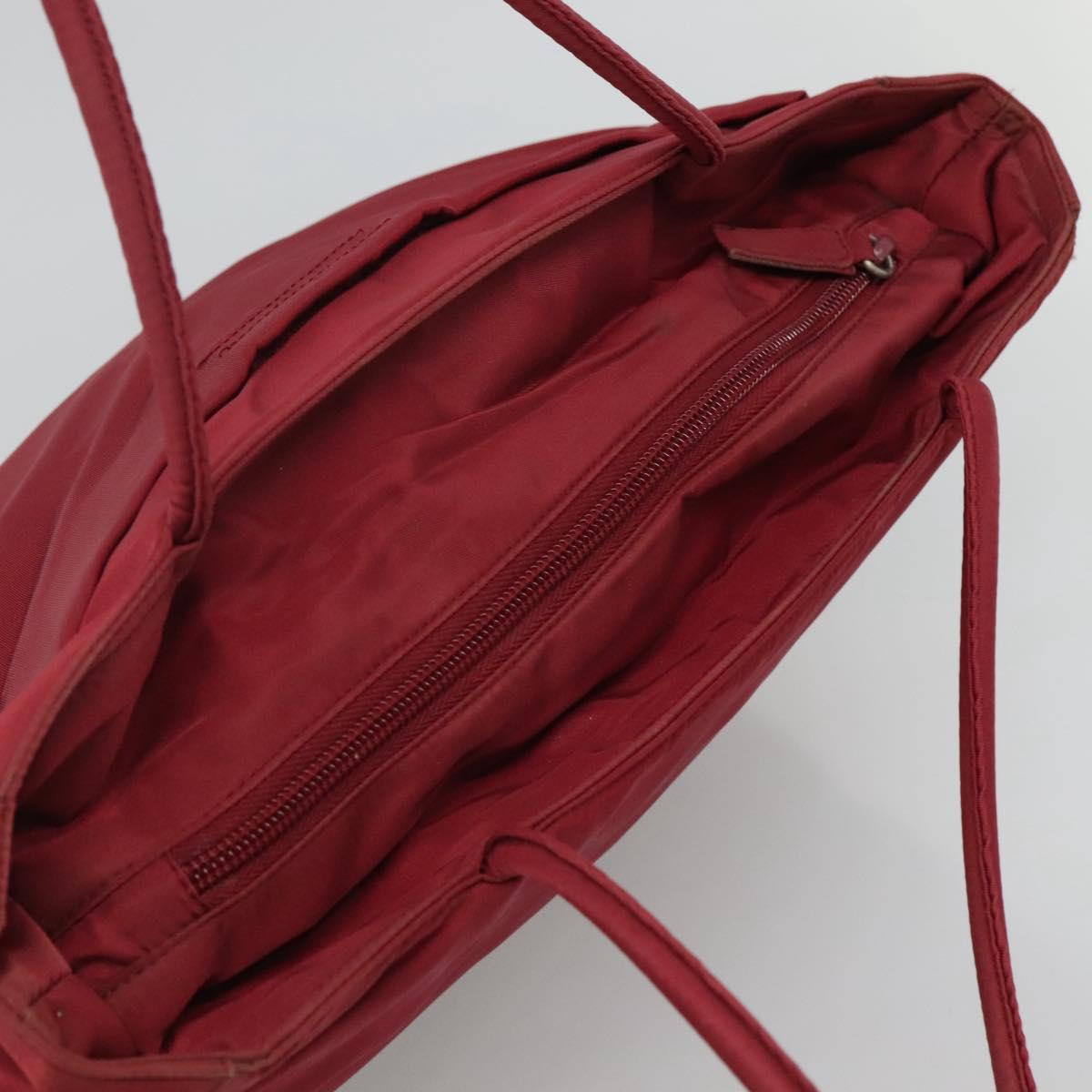 PRADA Tote Bag Nylon Red Auth MY293