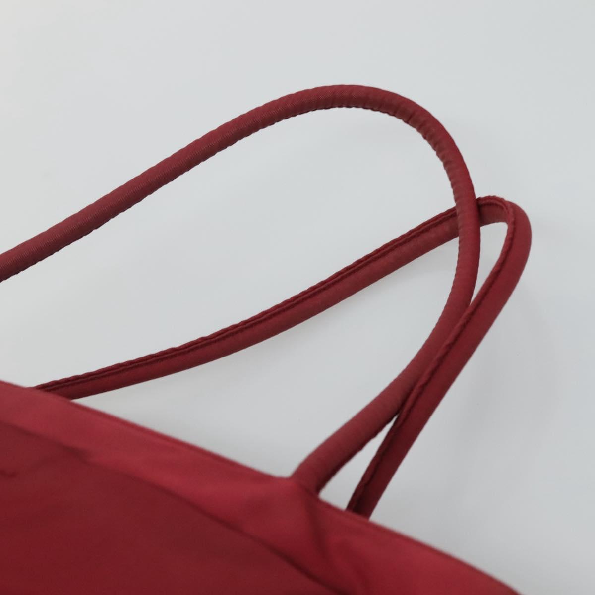 PRADA Tote Bag Nylon Red Auth MY293
