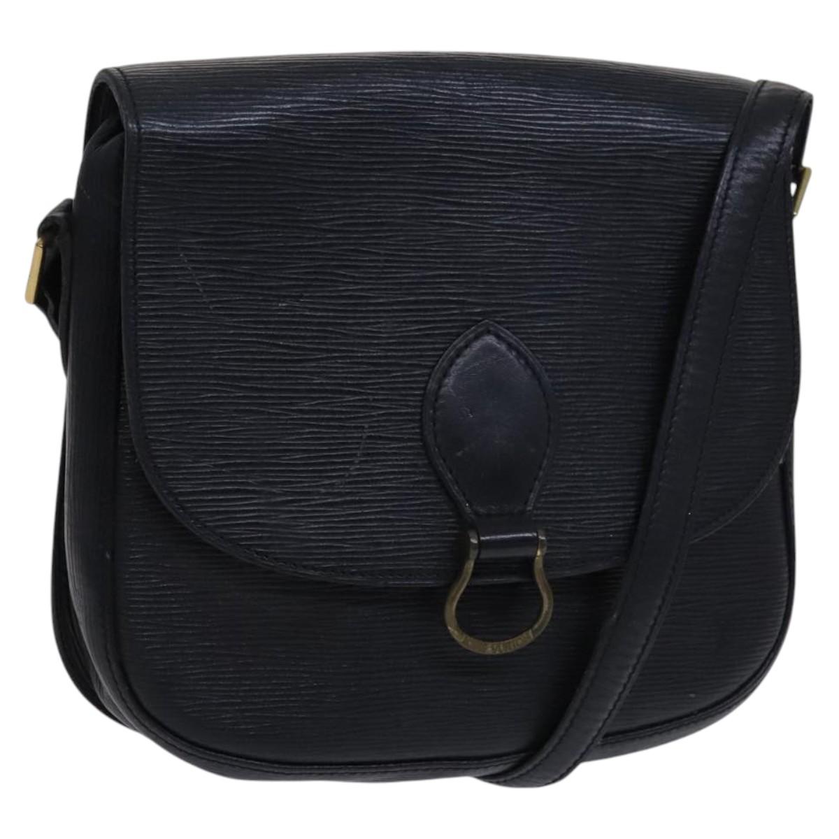 LOUIS VUITTON Epi Saint Cloud GM Shoulder Bag Black Noir M52192 LV Auth MY308