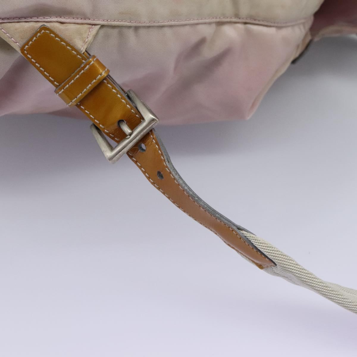 PRADA Backpack Nylon Pink Silver Auth MY315