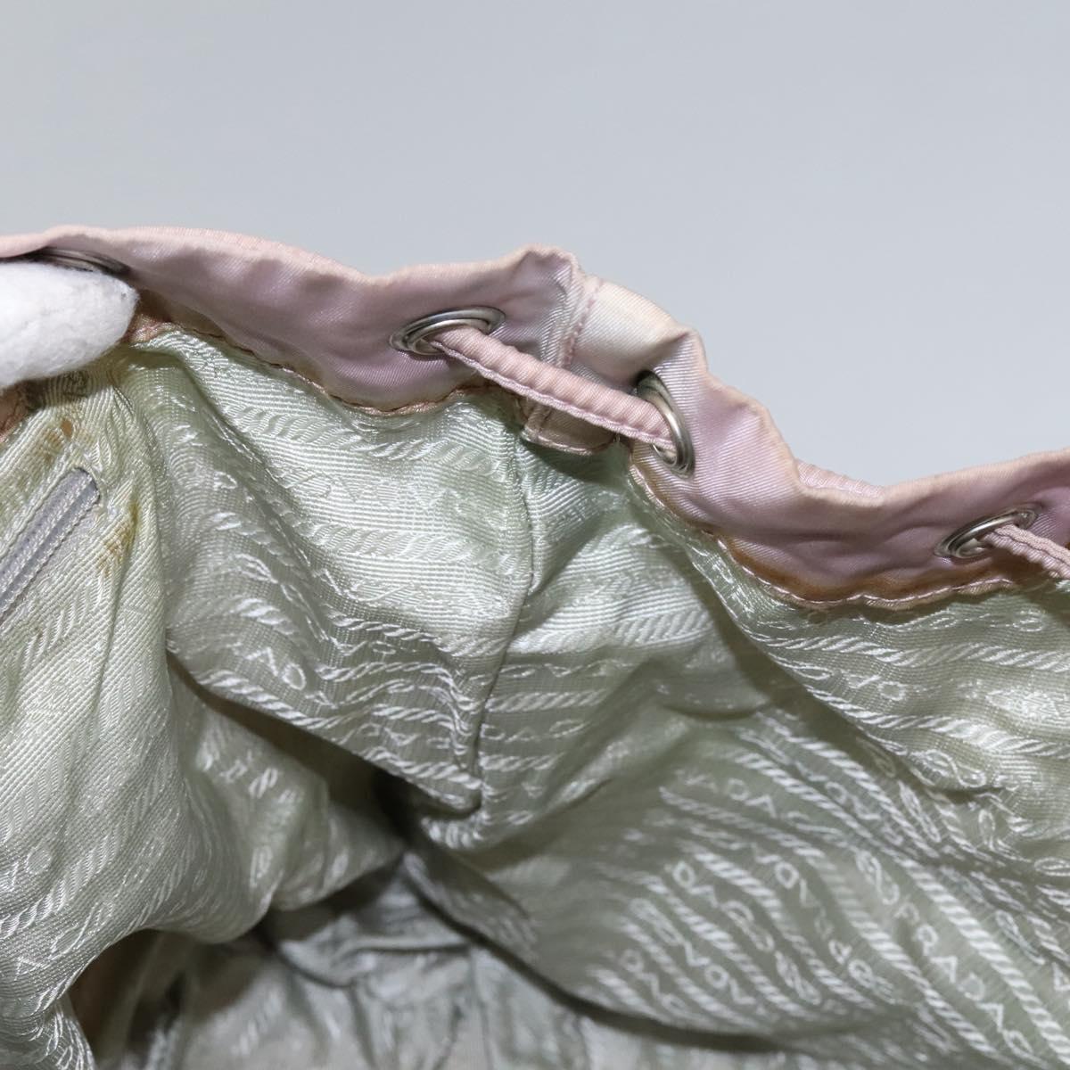 PRADA Backpack Nylon Pink Silver Auth MY315