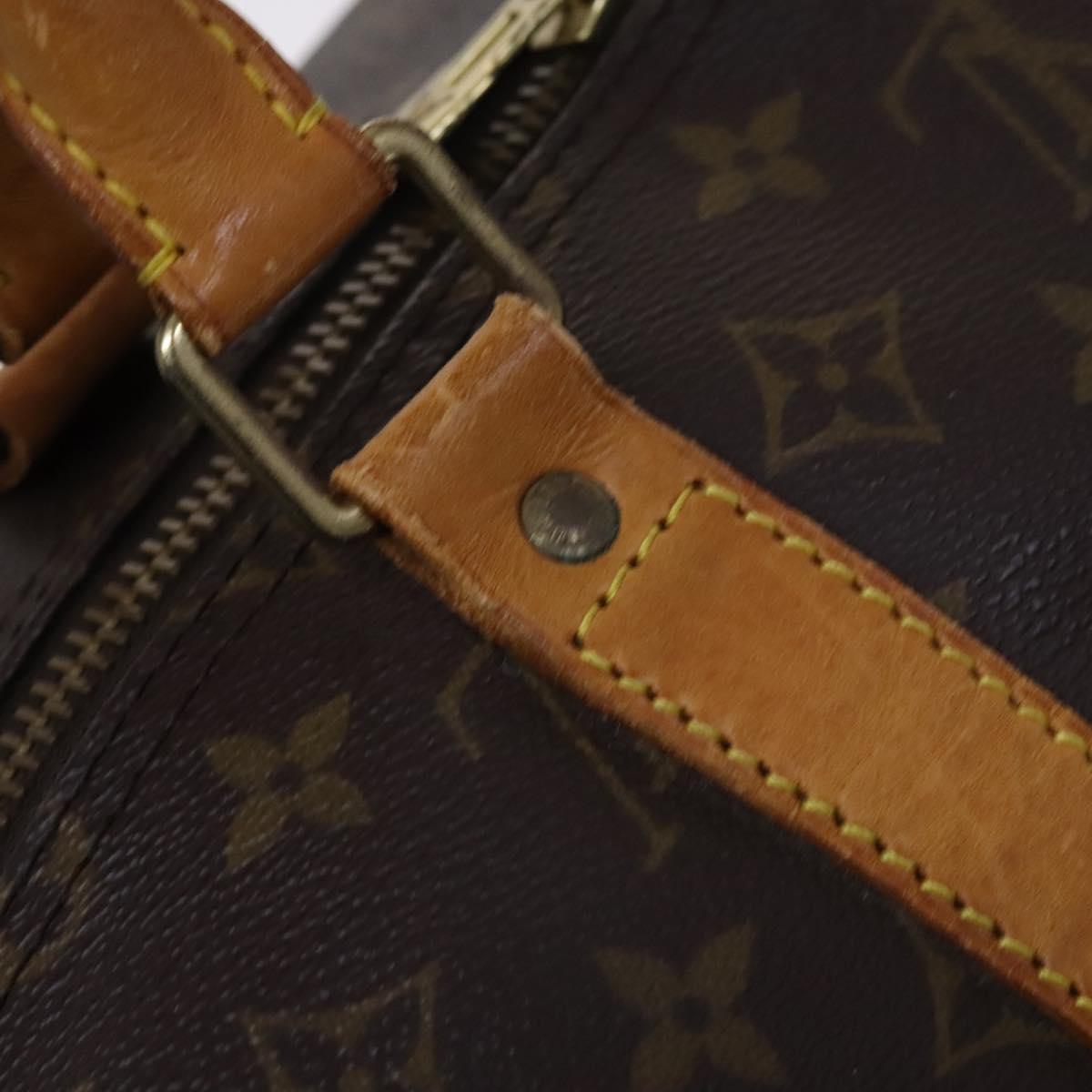 LOUIS VUITTON Monogram Keepall 55 Boston Bag M41424 LV Auth MY330