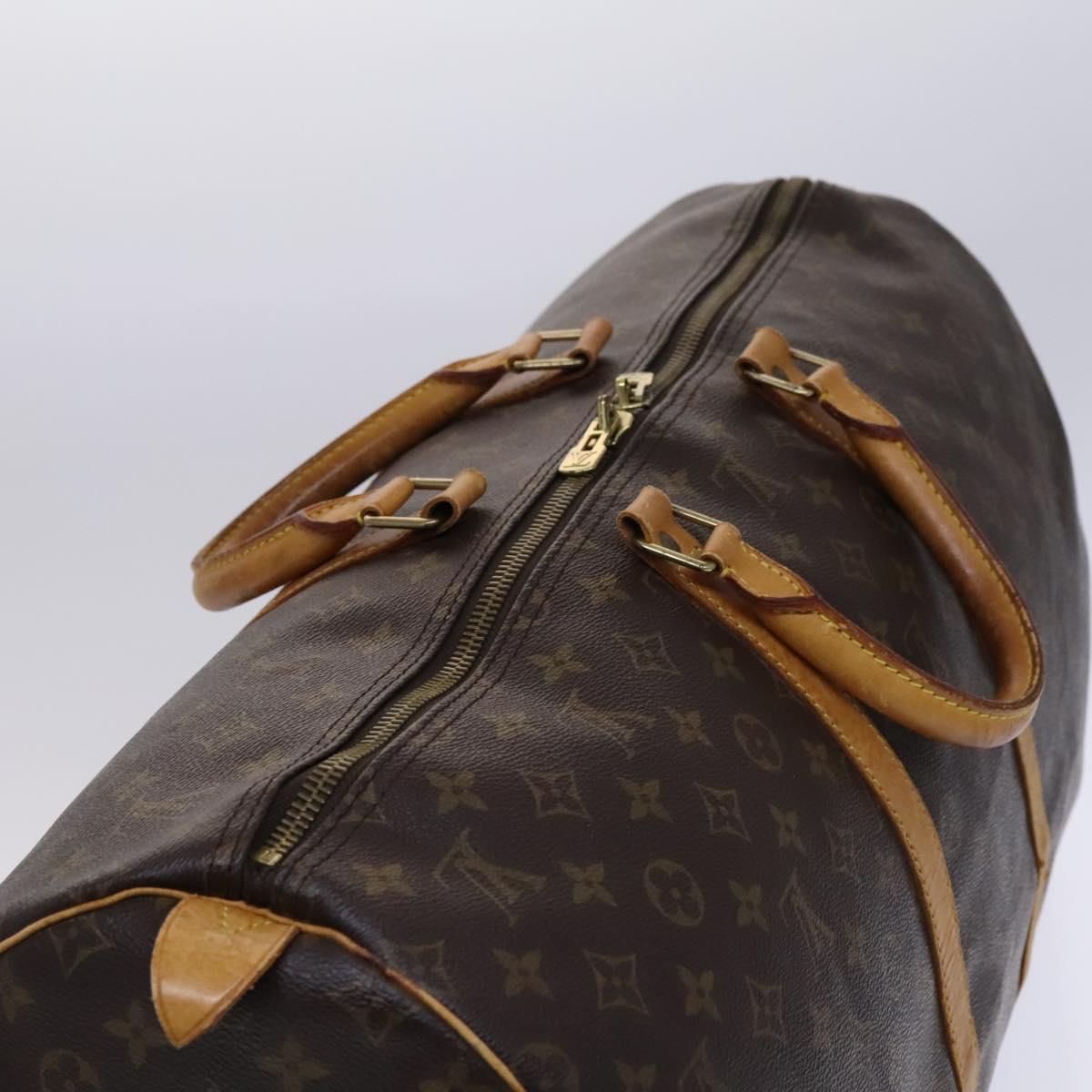 LOUIS VUITTON Monogram Keepall 55 Boston Bag M41424 LV Auth MY330