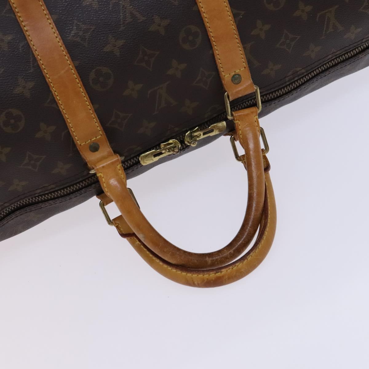 LOUIS VUITTON Monogram Keepall 55 Boston Bag M41424 LV Auth MY330