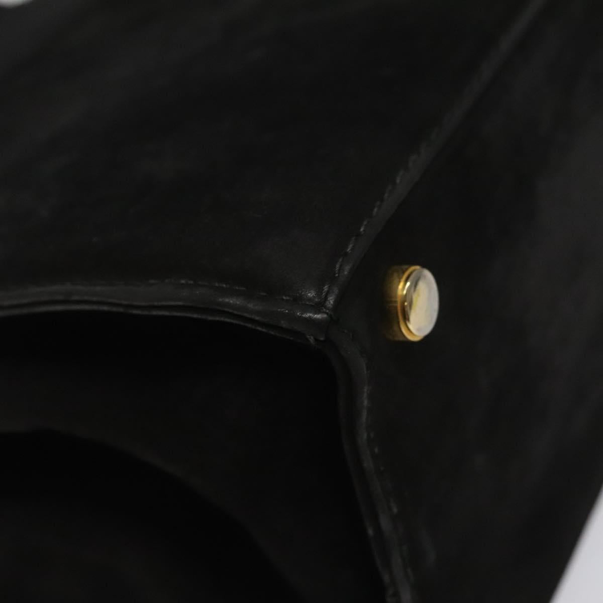 Salvatore Ferragamo Vala Hand Bag Suede Black Auth MY347