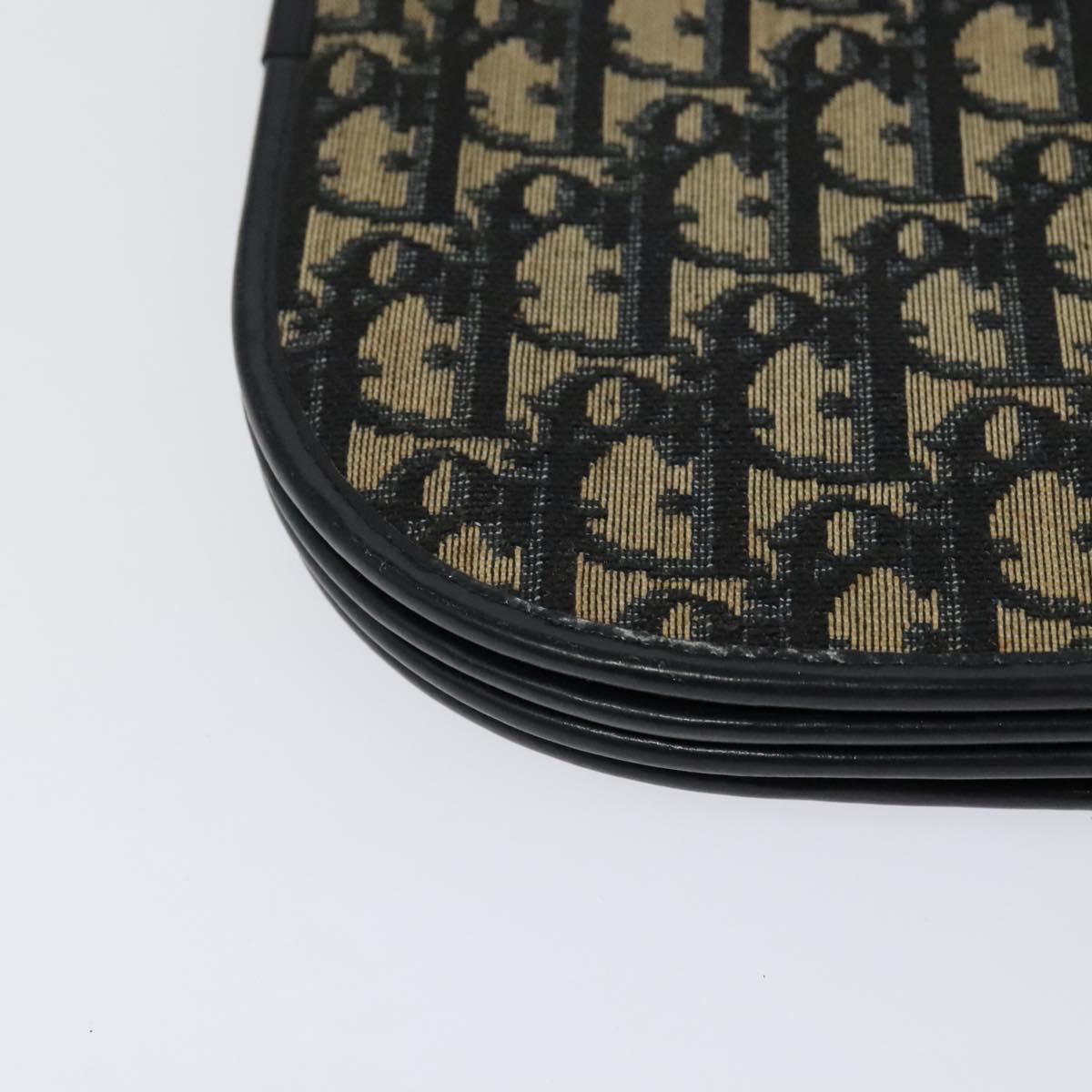 Christian Dior Trotter Canvas Shoulder Bag Navy Auth MY396