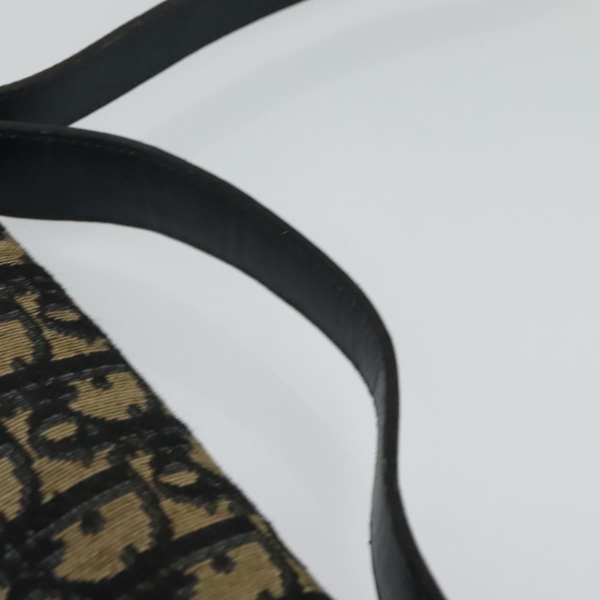 Christian Dior Trotter Canvas Shoulder Bag Navy Auth MY396