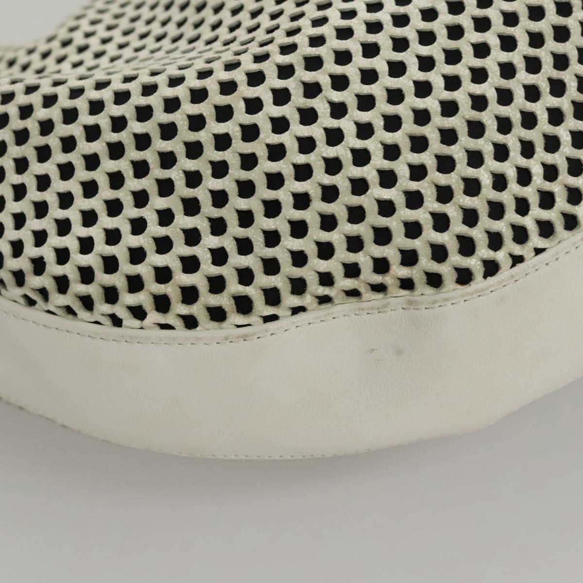 Christian Dior Shoulder Bag Leather White Auth MY419