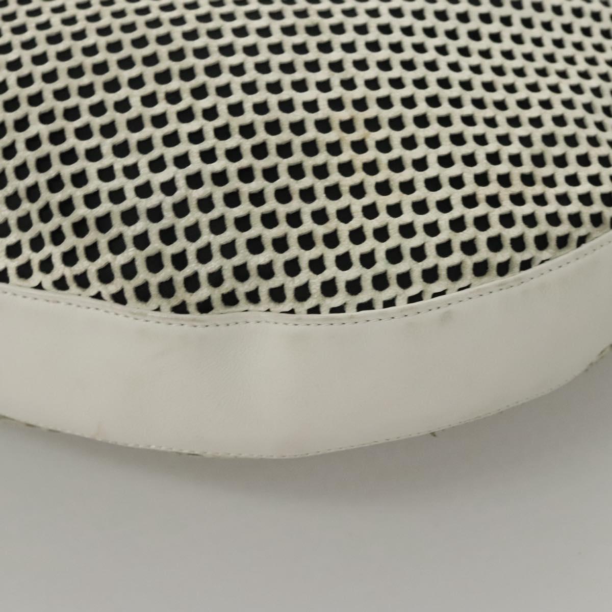 Christian Dior Shoulder Bag Leather White Auth MY419