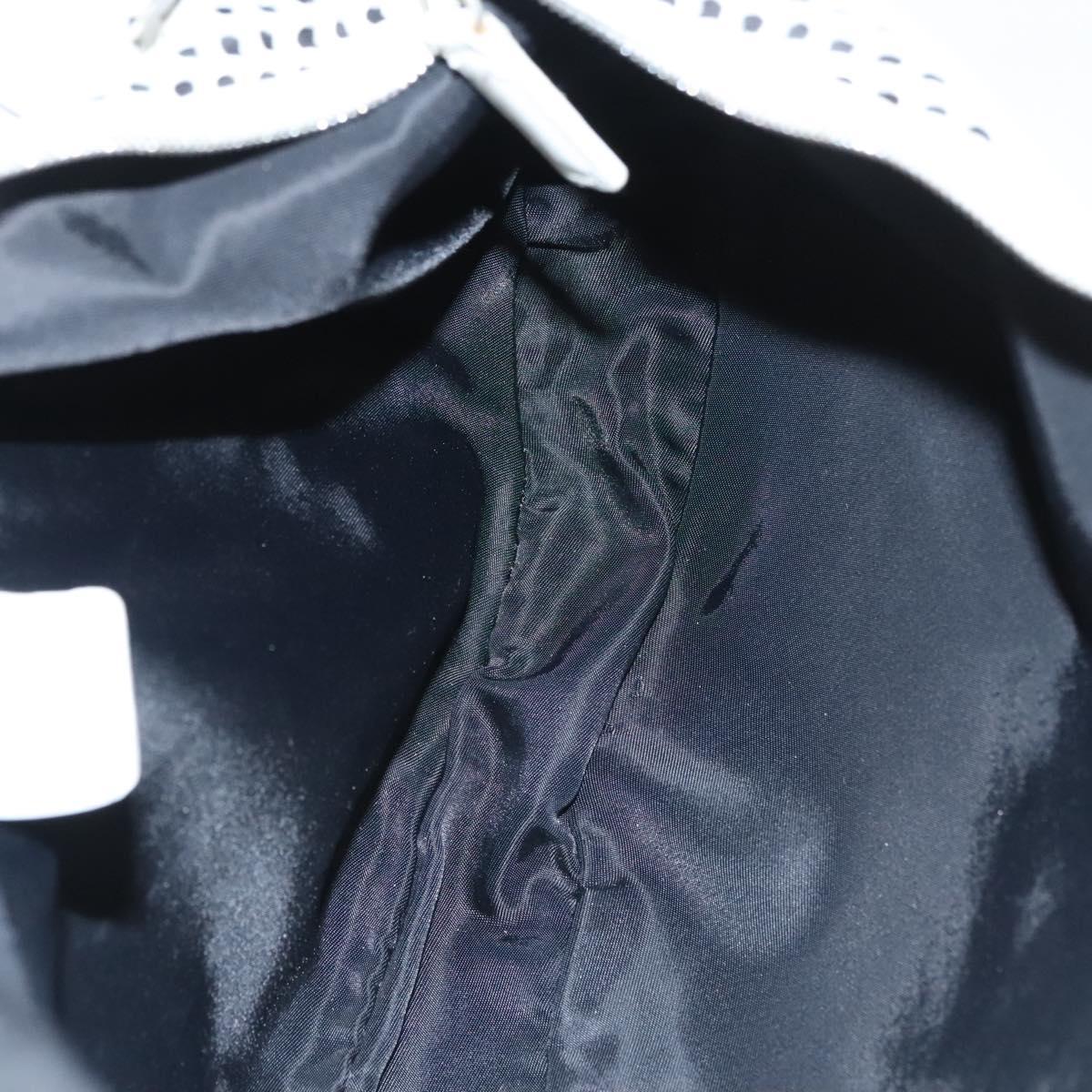 Christian Dior Shoulder Bag Leather White Auth MY419