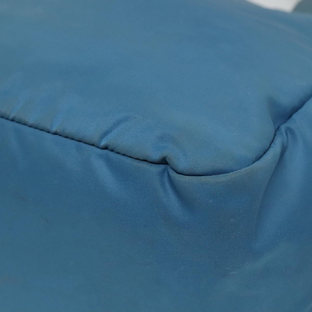 PRADA Hand Bag Nylon Blue Auth MY446