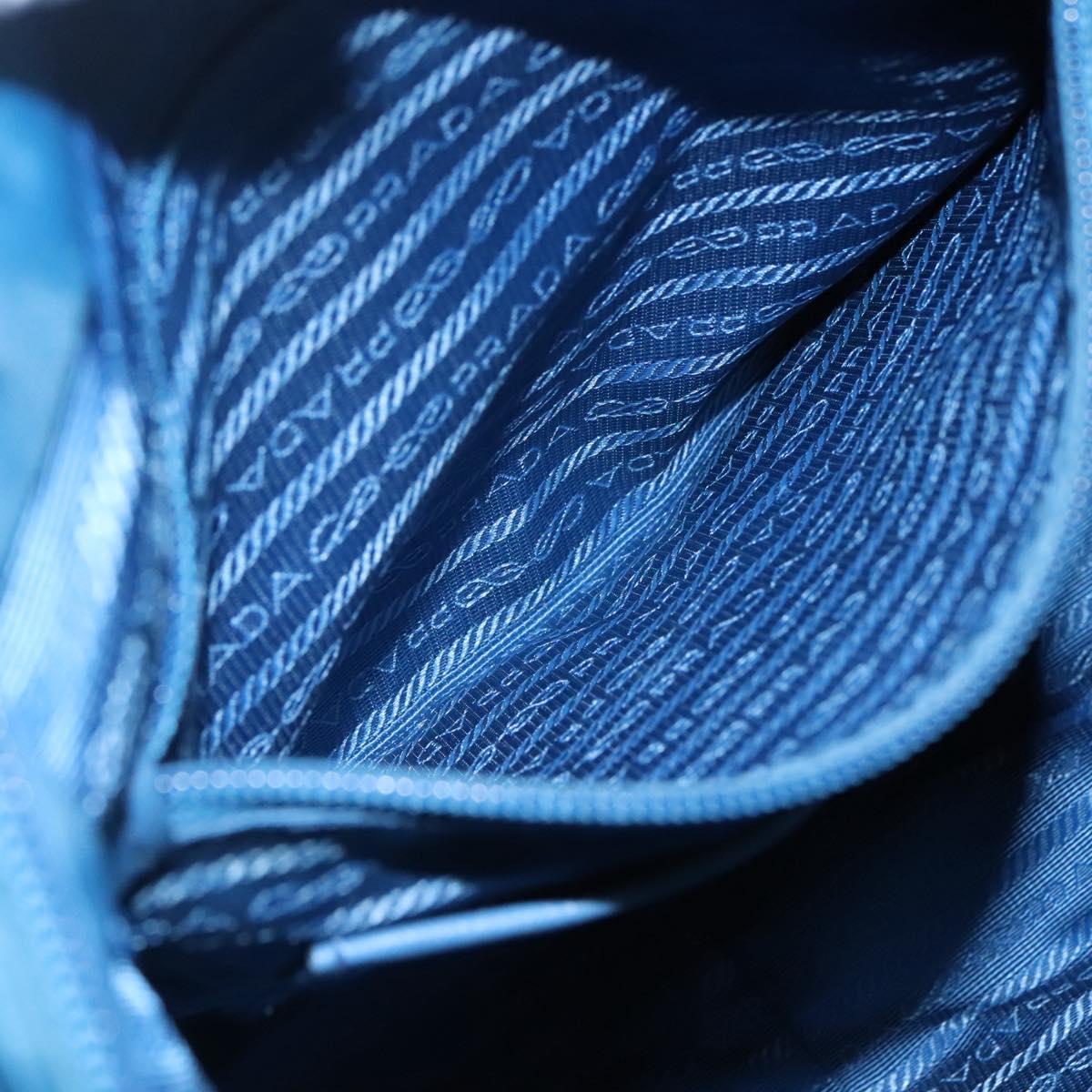 PRADA Hand Bag Nylon Blue Auth MY446