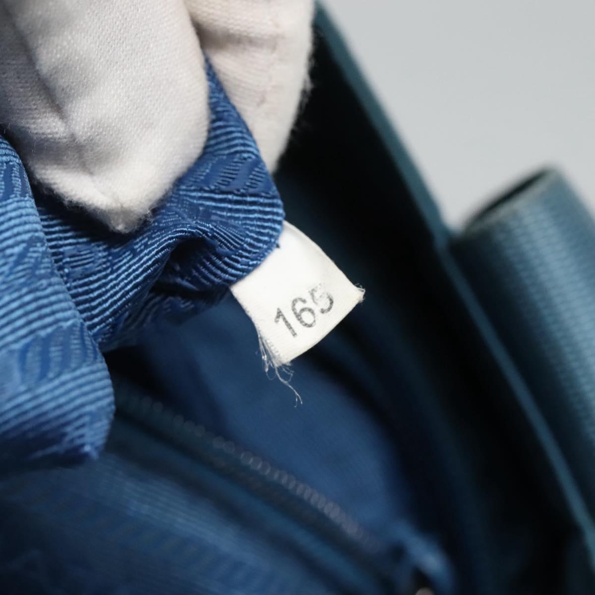 PRADA Hand Bag Nylon Blue Auth MY446