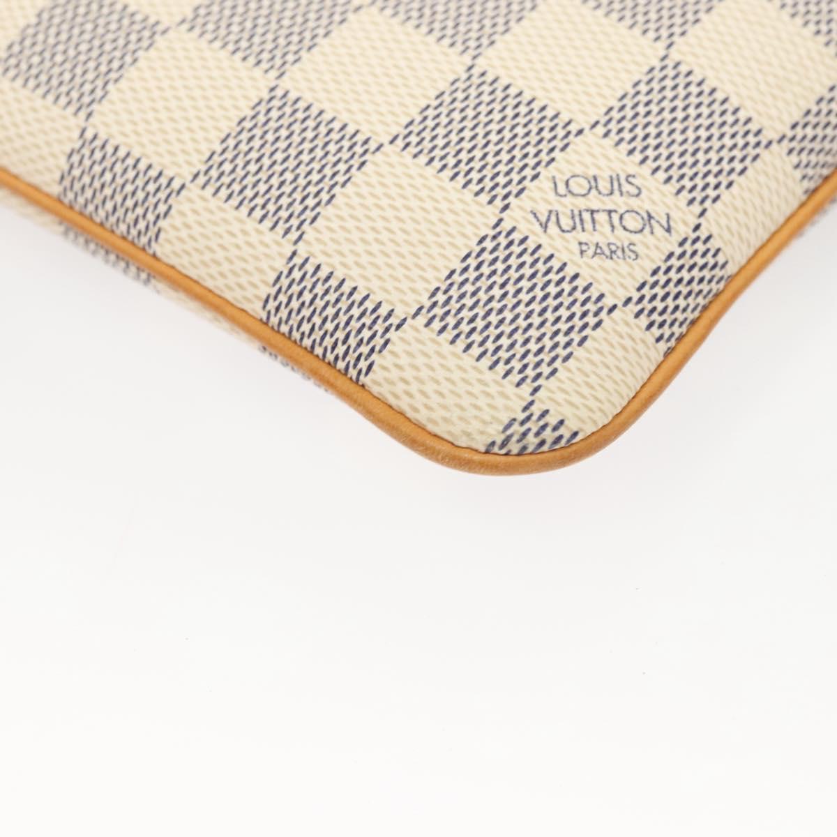LOUIS VUITTON Damier Azur Pochette Mira MM Accessory Pouch N60027 LV Auth MY486V