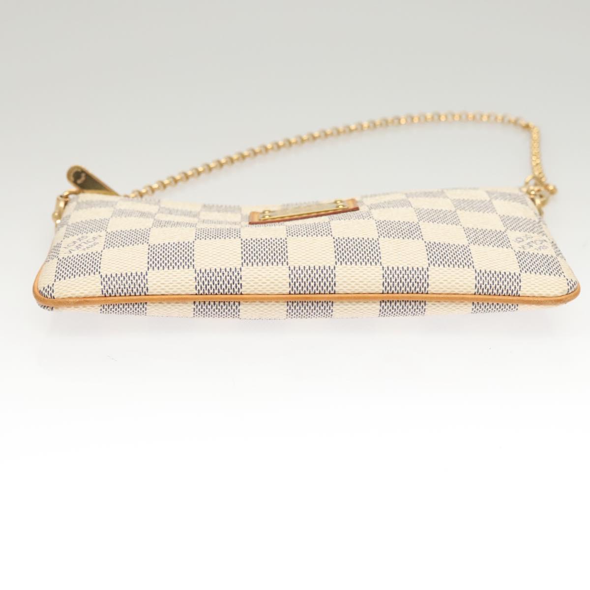 LOUIS VUITTON Damier Azur Pochette Mira MM Accessory Pouch N60027 LV Auth MY486V