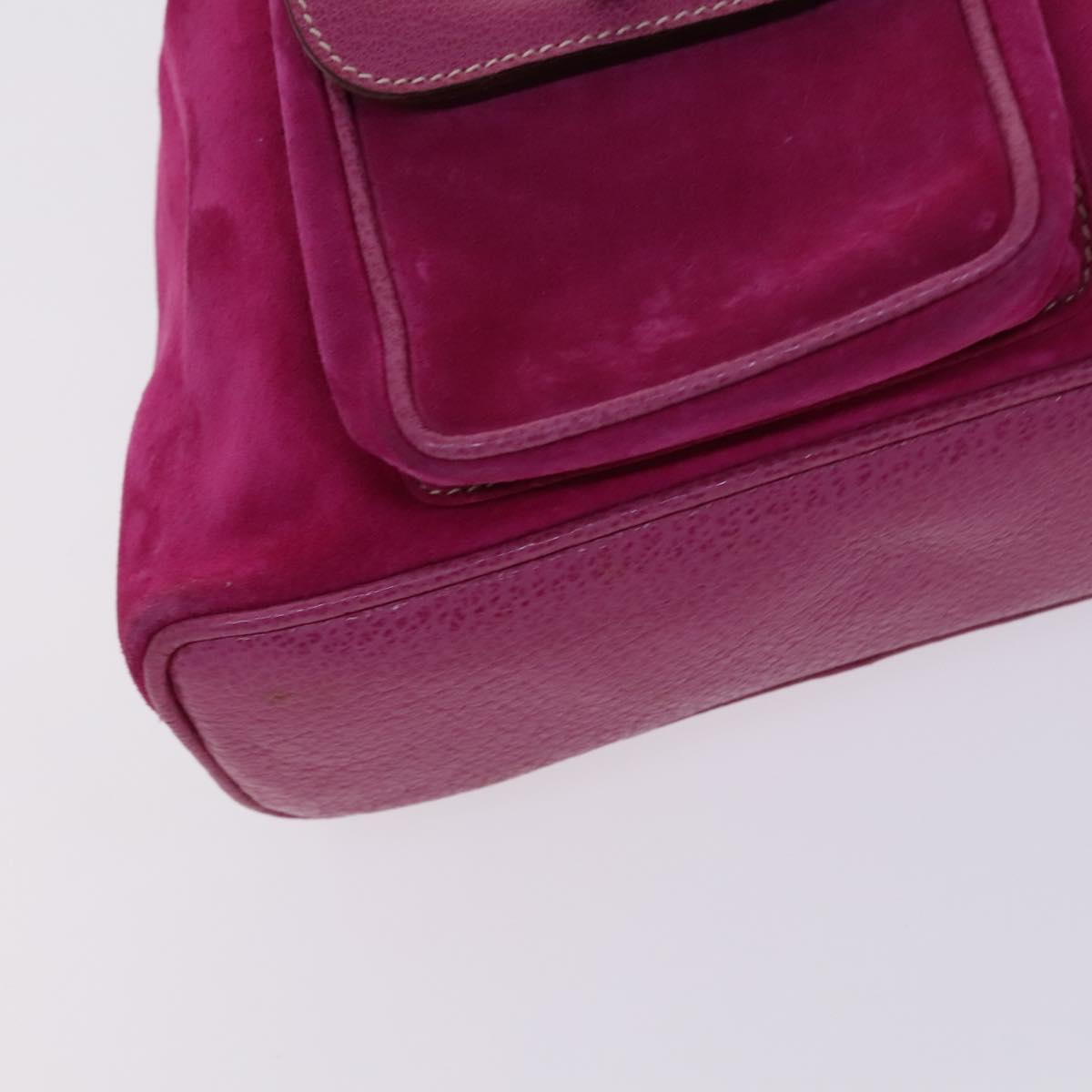 GUCCI Bamboo Backpack Suede Pink Gold 003 1705 0030 Auth nb002
