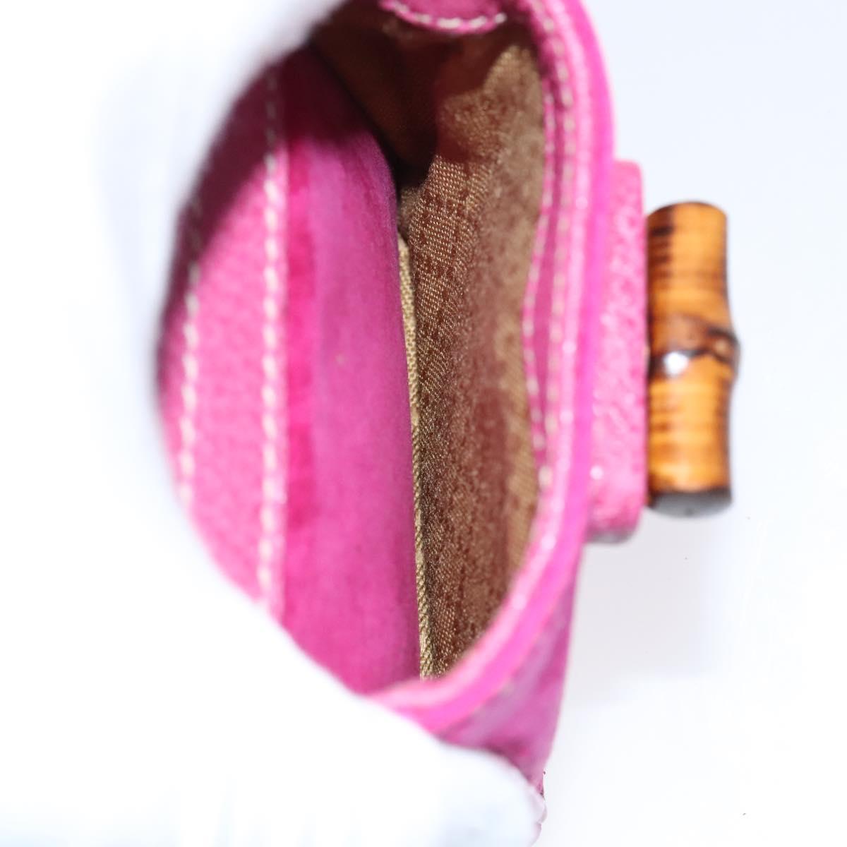 GUCCI Bamboo Backpack Suede Pink Gold 003 1705 0030 Auth nb002