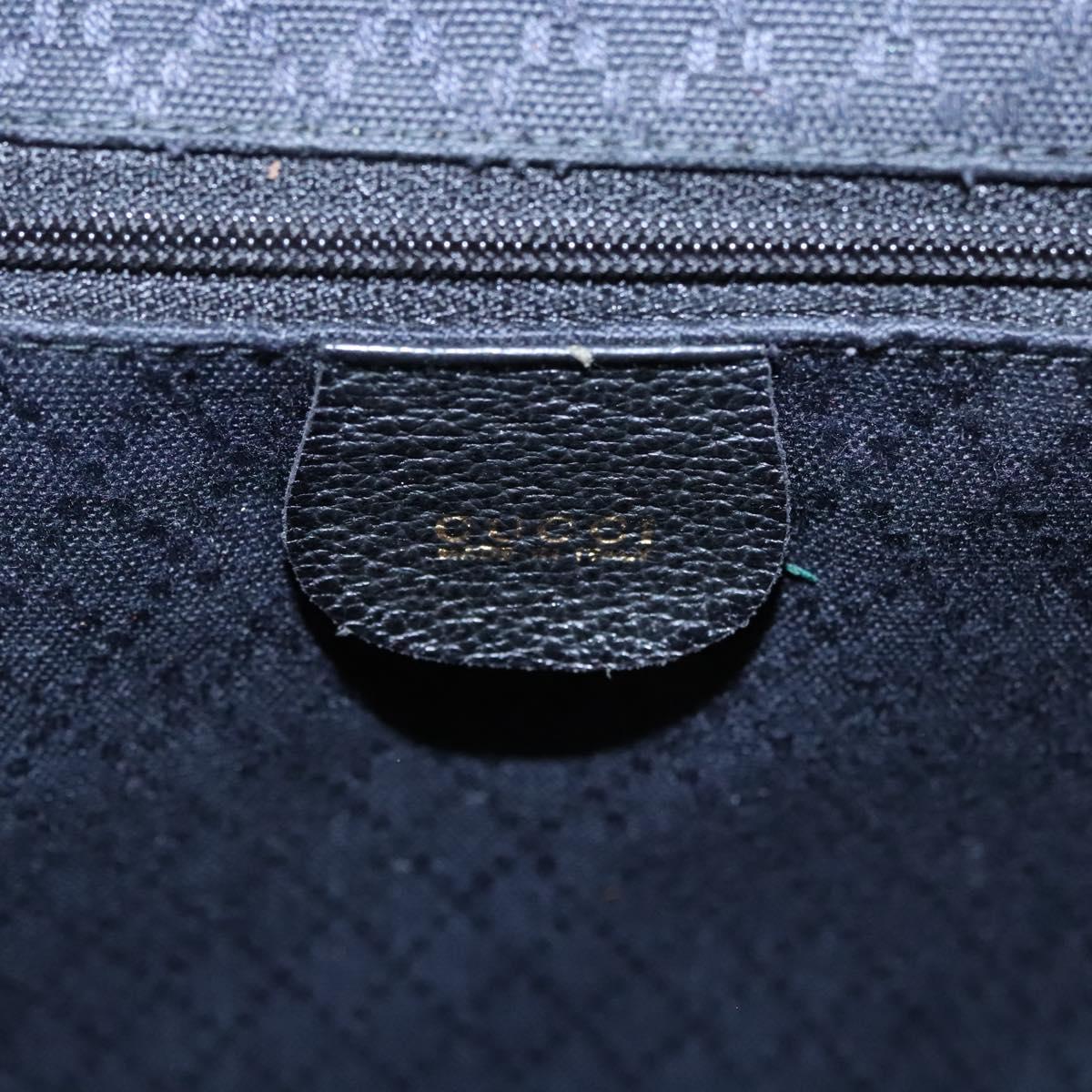 GUCCI Bamboo Backpack Suede Leather Black Gold 003 58 0016 Auth nb007